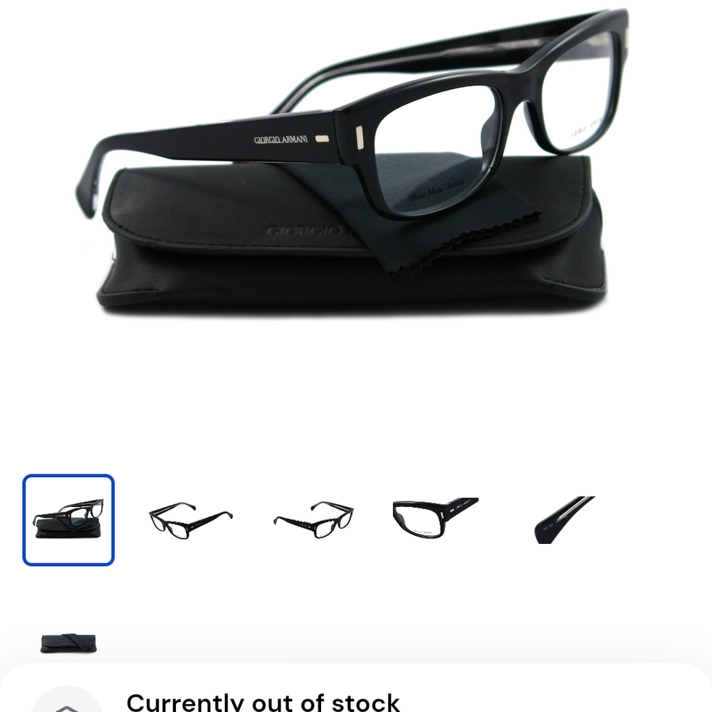 Giorgio Armani Black Eyeglasses